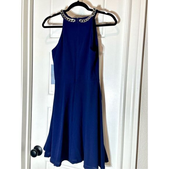 London Times petites NWT navy fit and flare mini dress size 6P - Picture 7 of 8